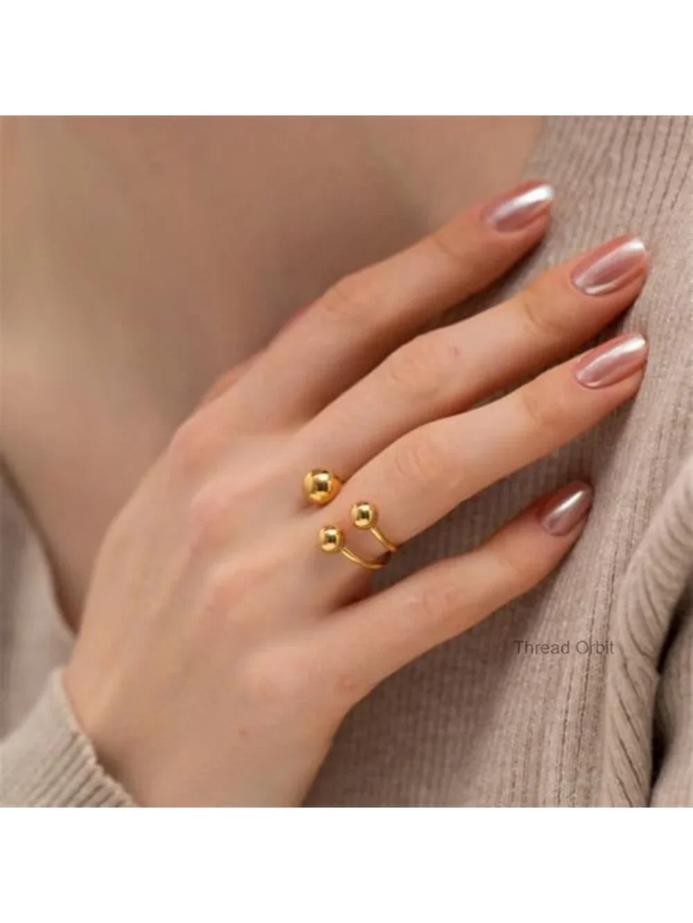 Surgical Stainless Steel Adjustable Stacking Ball Ring